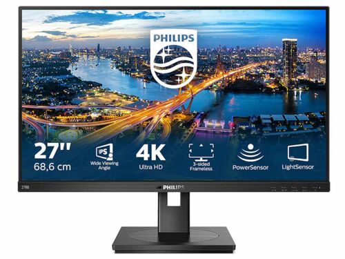 MONITOR PHILIPS 278B1/00 27"/IPS/3840X2160/60HZ/4MS GTG/HDMIX2,DP,USB/PIVOT,VISINA/ZVUČNICI/VESA/CRN